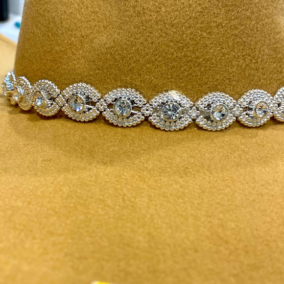 NWT Jessica Simpson,  Ashleigh Twisted Rhinestone Western Cowboy Hat / NS - Picture 9 of 9